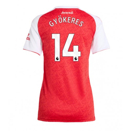 Dres Arsenal Viktor Gyokeres #14 Domaci za Žensko 2025-26 Kratak Rukav